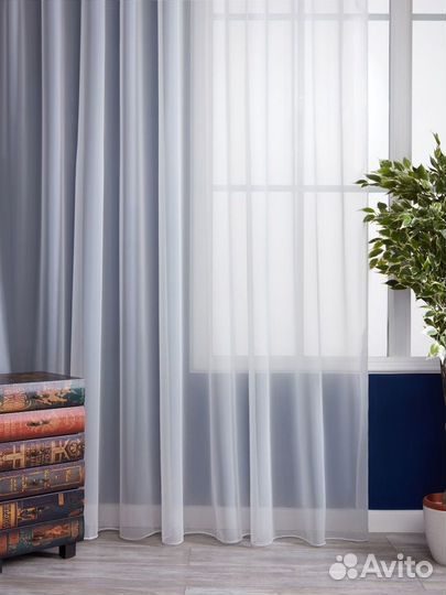 Тюль новый готовый. ширина 3, 4, 6 метров