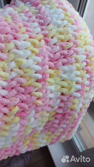 Плед детский вязаный ручная работа Puffy новый
