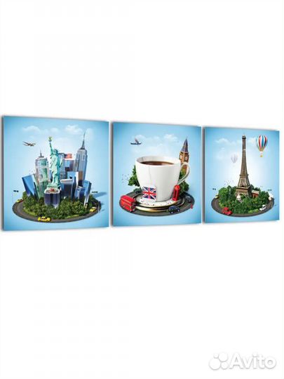 Картины на стекле (3шт)