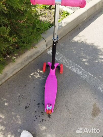 Самокат трехколесный, LED колёса