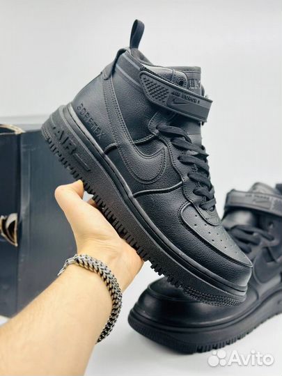 Кроссовки NIke Air Force 1 Boot Black Anthracite