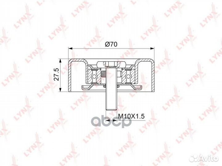 Ролик обводной навесного оборудования PB7203 LY