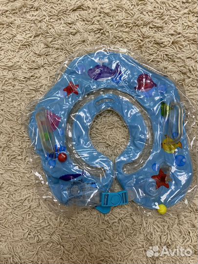 Развивающий коврик и надувной круг для младенца