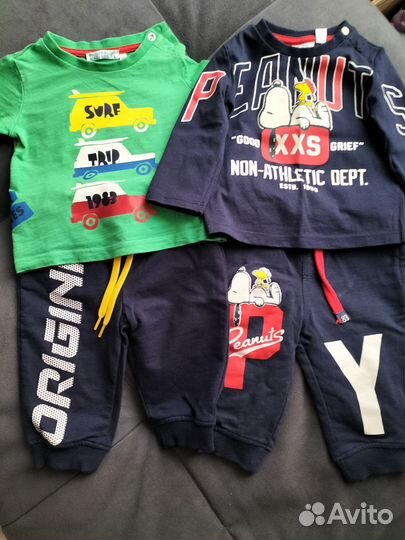 Вещи пакетом на мальчика 62 68 74