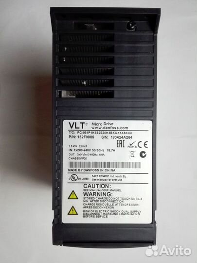 Преобразователь частоты Danfoss 1.5 кВт 220В