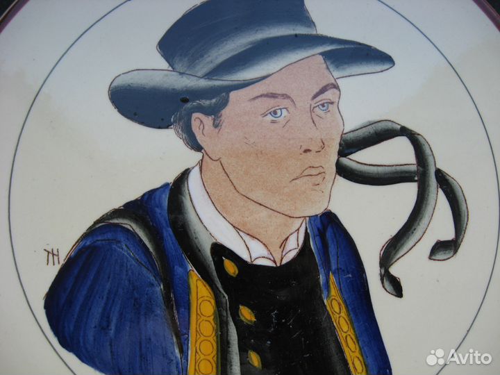 Антиквариат тарелка роспись