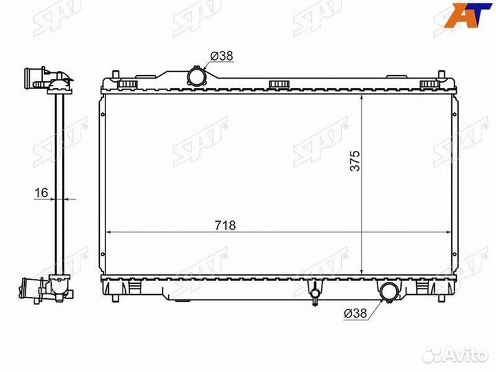 Радиатор Lexus IS200d 10-13 IS220d 05-10 IS250 05