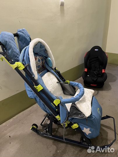 Детские санки коляска