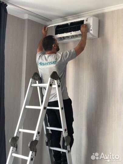 Установка и закладка трассы кондиционеров