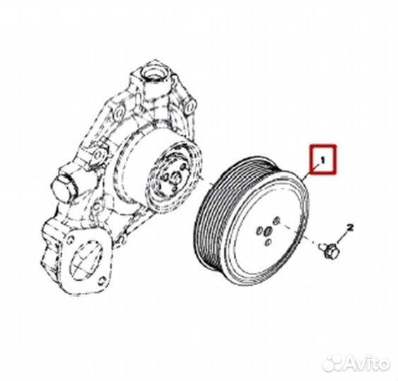 Шкив привода водяного насоса John Deere