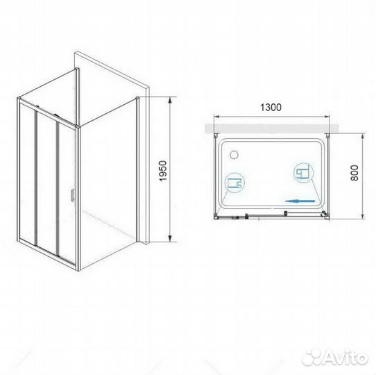 Душевой уголок RGW Passage PA-73 (PA-13+Z-050-2) 130x80