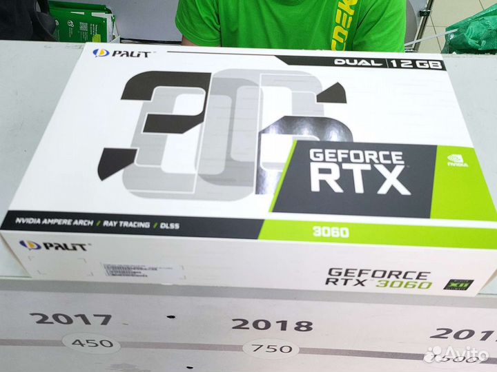 RTX 3060 Dual 12Gb новая видеокарта Palit