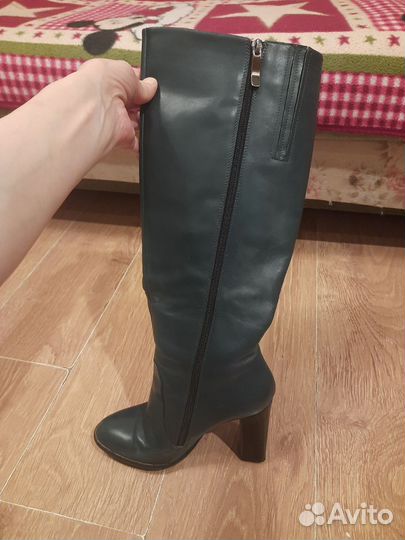 Сапоги женские зимние кожаные 39