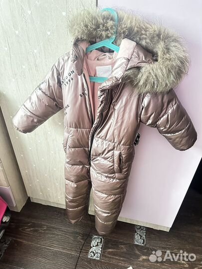 Зимний комбинезон для девочки 98