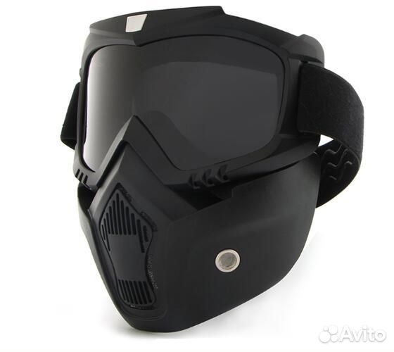 Маска очки со съемным забралом GXT V3, темная