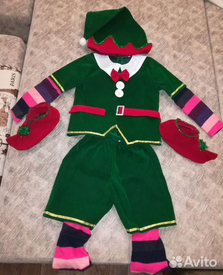 Костюм гнома или помошника Санты прокат