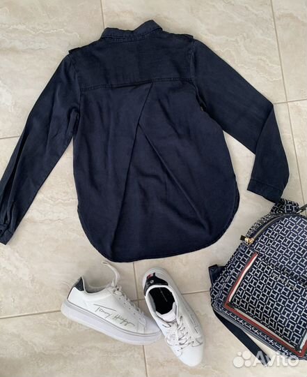 Рубашка синяя школьная Mayoral Испания