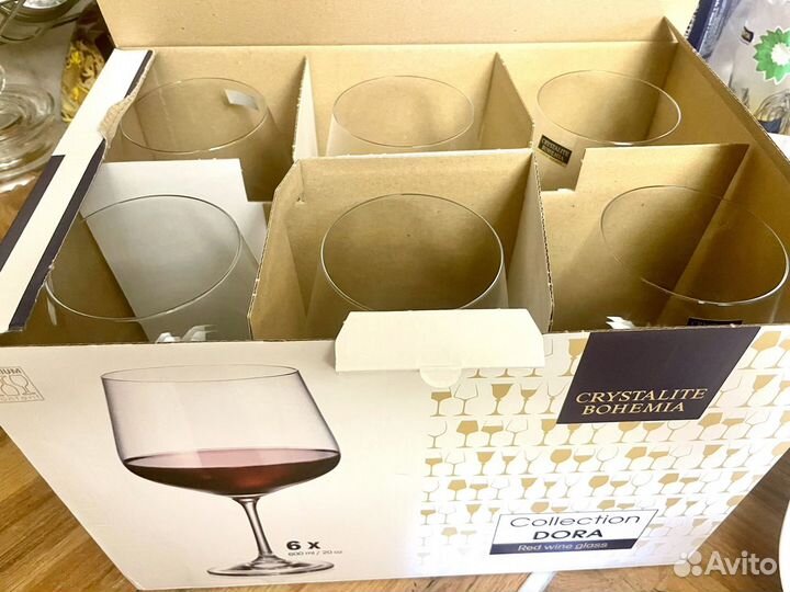 Фужеры, бокалы для вина, коньяка