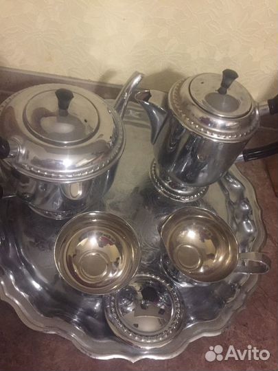 Мельхиоровый кофейно-чайный набор