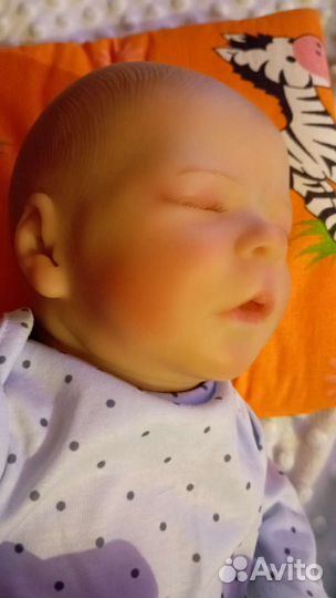 Кукла реборн мальчик с плюшка, ручной работы