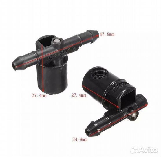 2шт форсунки веерные на Opel Astra Corsa Zafira