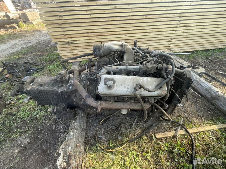 Двигатель коробка маз