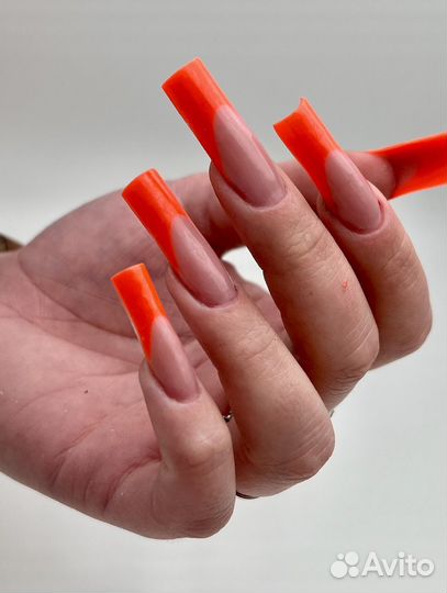 Наращивание ногтей.Выкладной френч