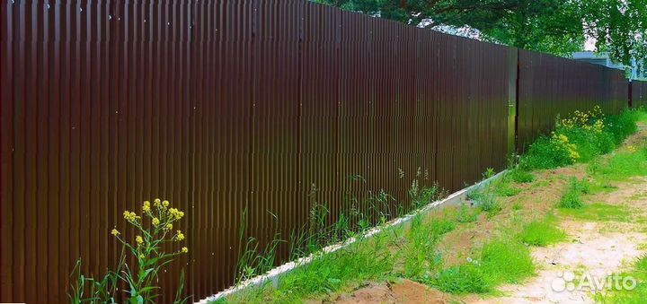 Забор из профнастила