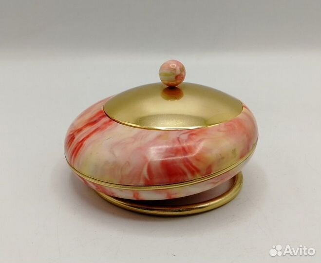 Шкатулка на ножке карболит бакелит пластик металл