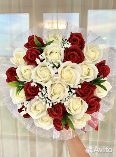 Букет из мыльных роз