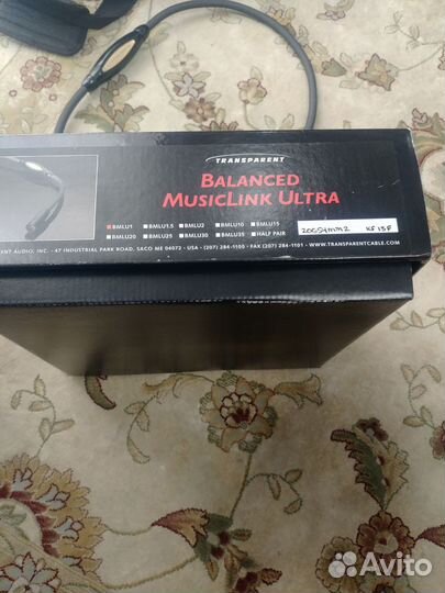 Transparent кабель Ultra Balanced