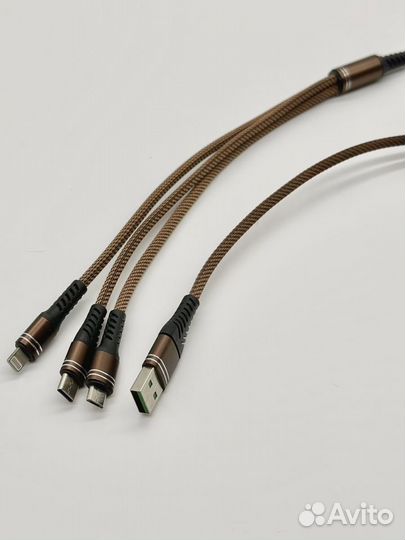 Зарядный кабель 3в1 USB Type-C Lighting