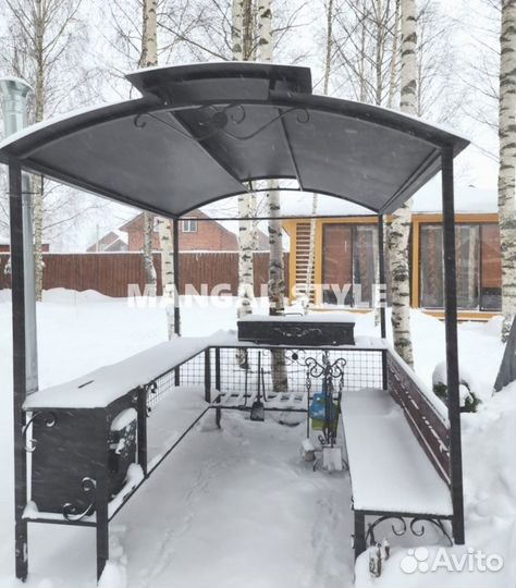 Мангал с крышей