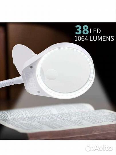 Увеличительная лампа с зажимом