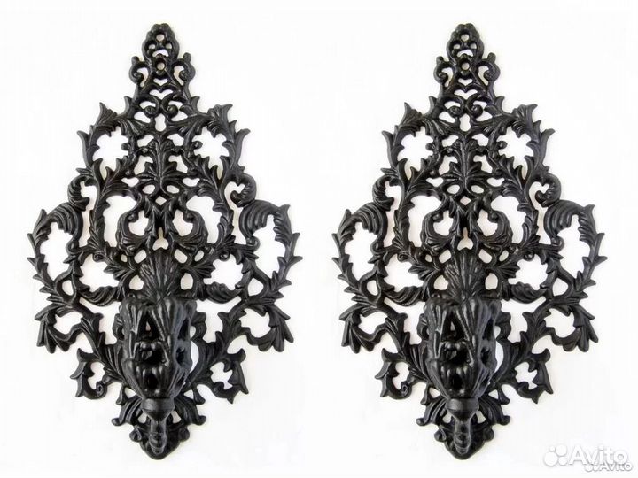 Пара подсвечников Куса Касли Каслинское литье СССР