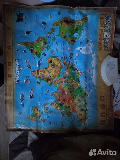 Карта мира на стену интерактивная
