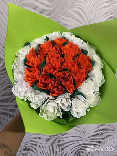 Цветы из гофрированной бумаги