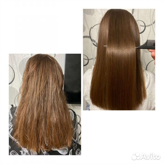 Кератиновое выпрямление волос