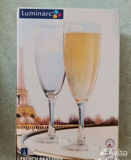 Новые бокалы для шампанского Luminarc 2 шт