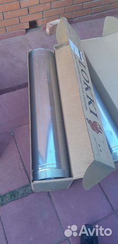 Сэндвич труба 1 метр для дымохода из нержавейки