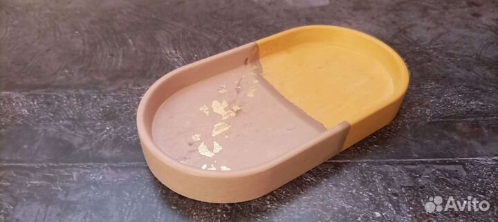 Поднос из гипса, подставка, поддон