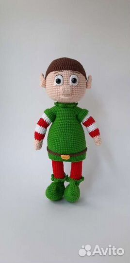 Игрушки вязаные крючком эльф помощник Санты