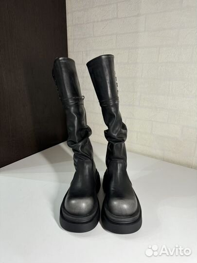 Ботинки high leather balenciaga type boots