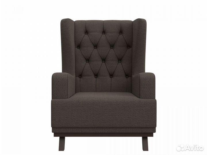 Кресло Джон Люкс, рогожка, амур коричневый. Москва