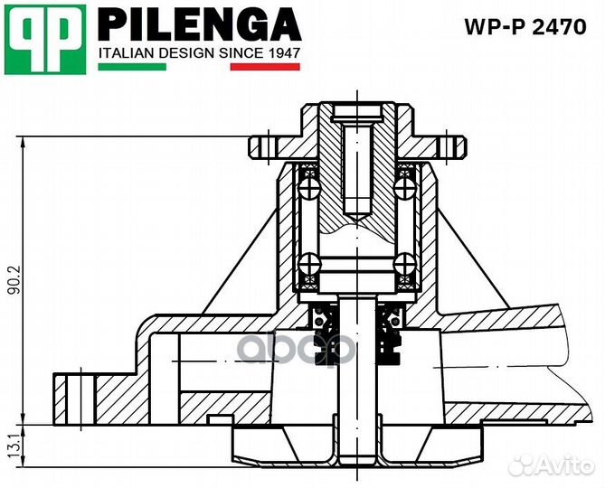 WPP2470 помпа с прокладкой MB OM646 CDI sprint