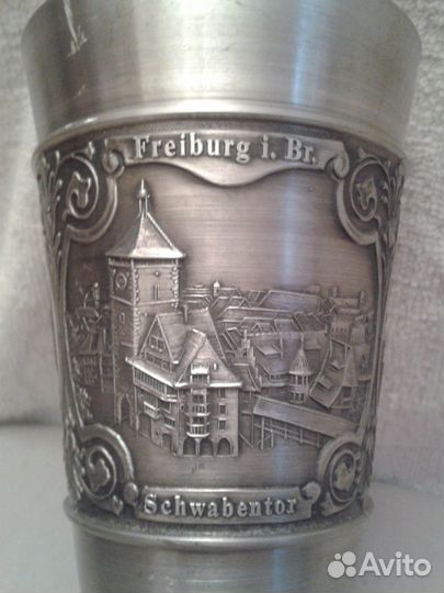 Бокал 15 см.Олово.Клеймо SKS zinn 95.Германия