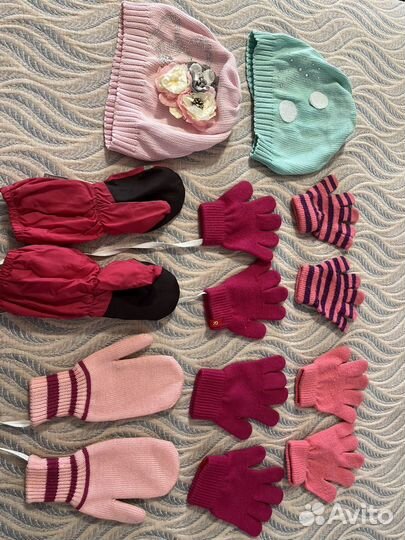 Варежки + перчатки детские 4 пары