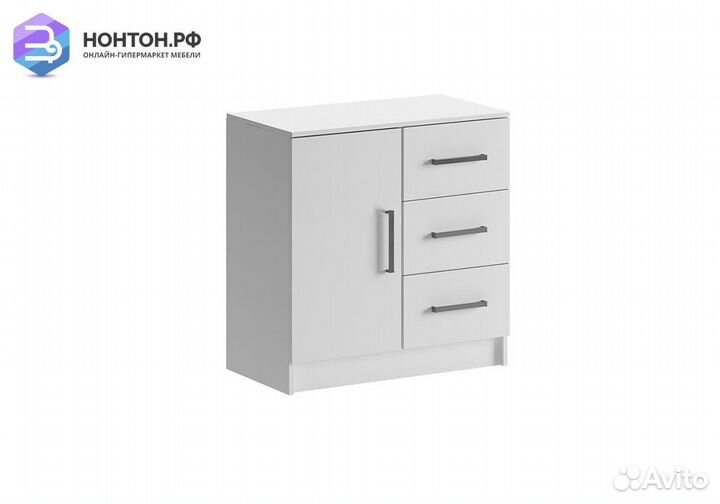 Комод Бася с 3-мя ящиками и створкой белый
