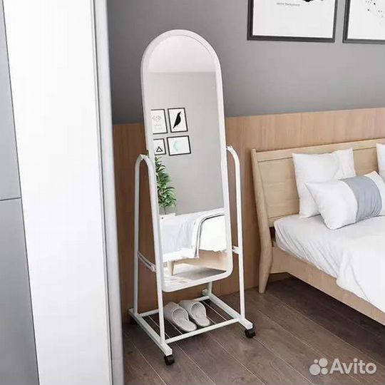 2шт Зеркало напольное на колесах новые