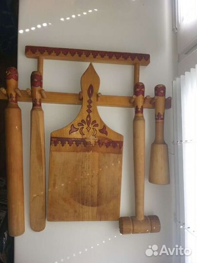 Деревяный набор для кухни + ложки